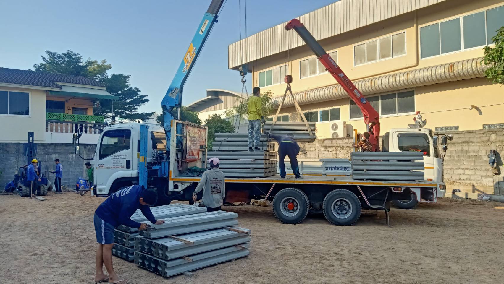 งานเสาเข็มอาคารพาณิชย์